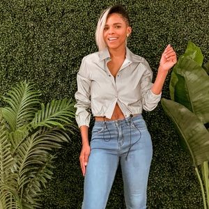 Reflective Crop Jacket